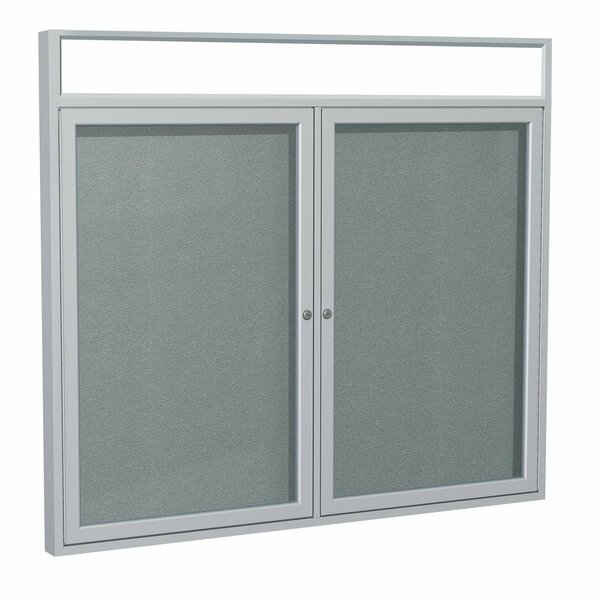 Ghent Enclosed Vinyl Bulletin Board 36x60", Satin PAVX6-199